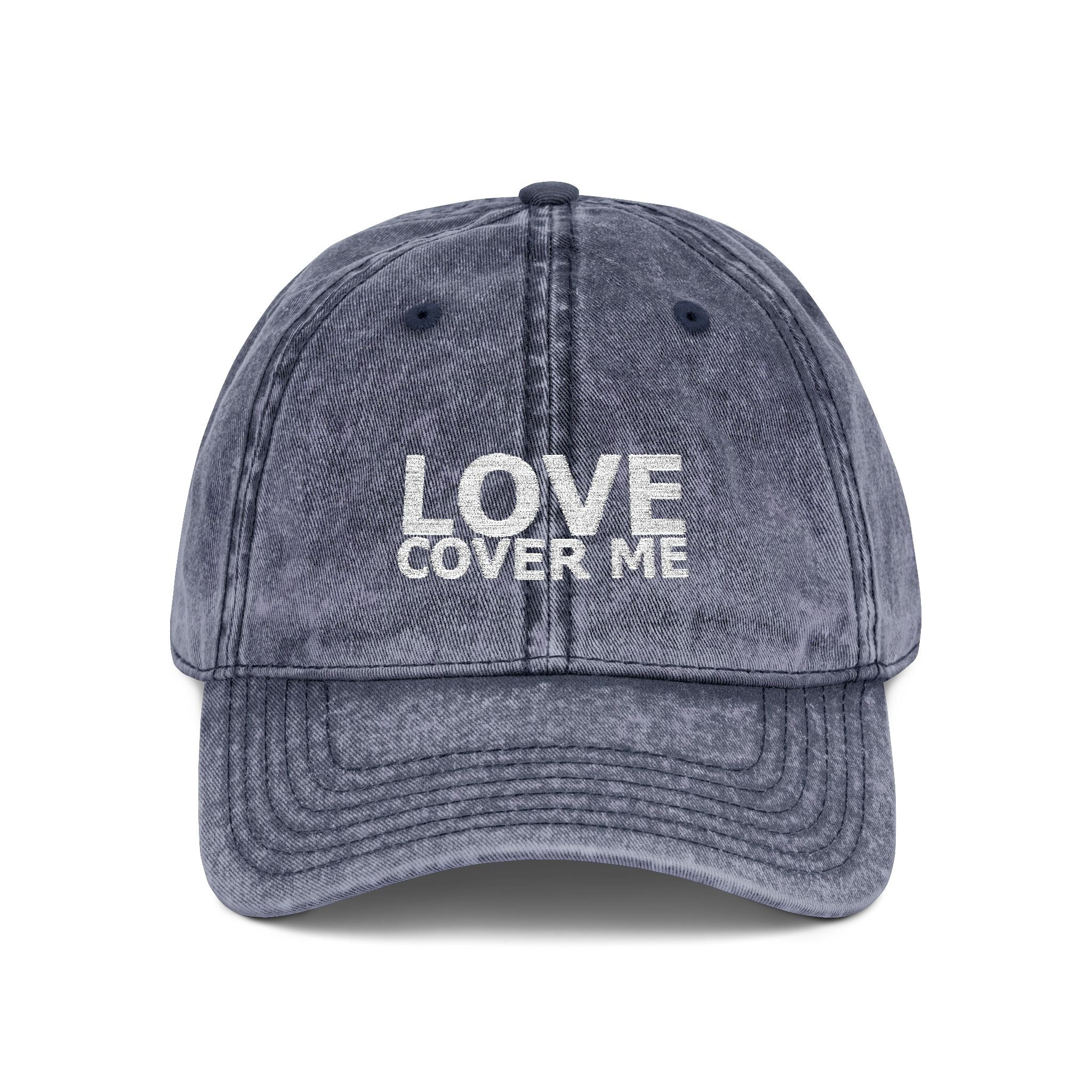 Cap - Embroidered Vintage Baseball Cap from the Gary Lynn Floyd Collection 'Love Cover Me'